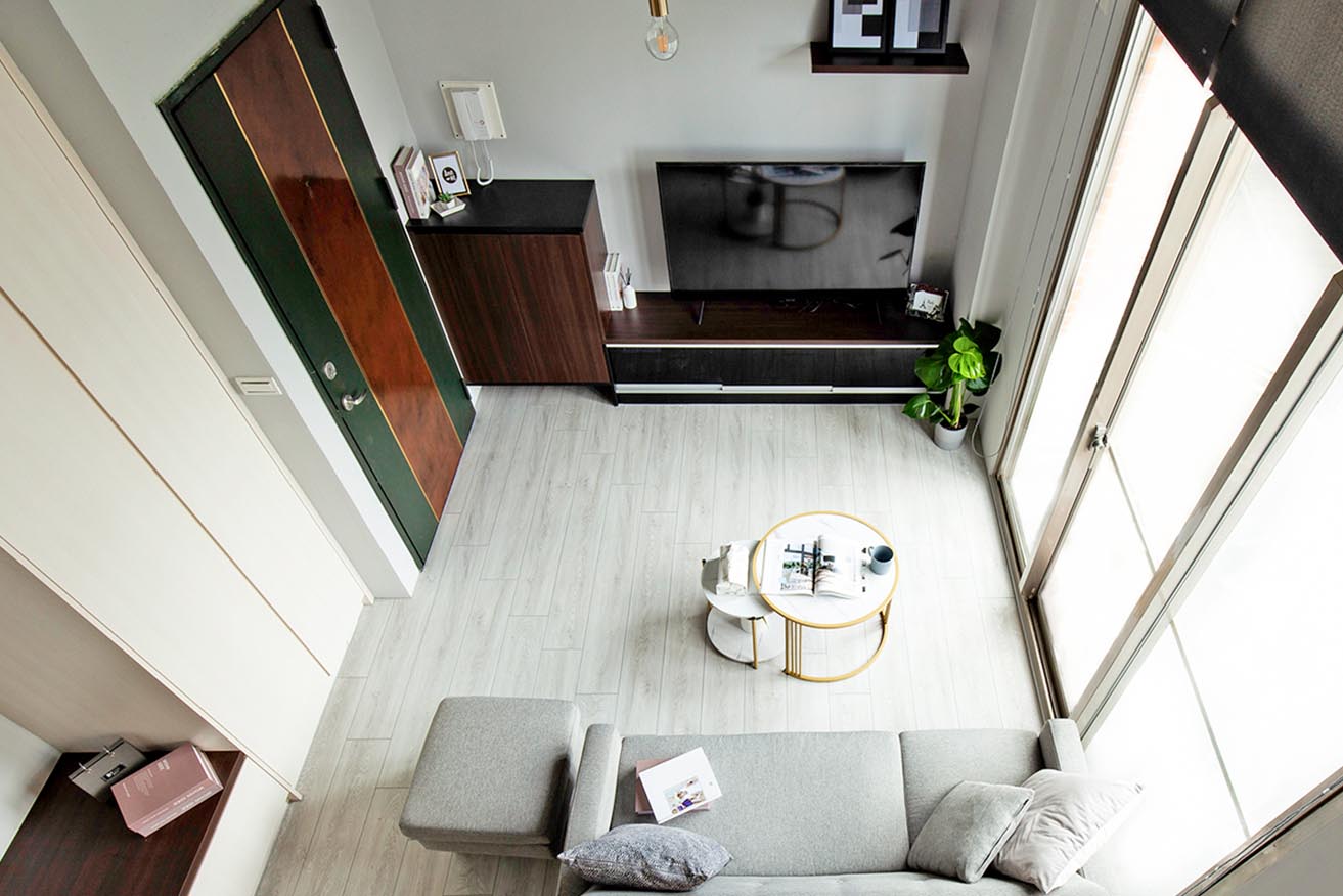 客廳空間與電視牆-簡約現代風